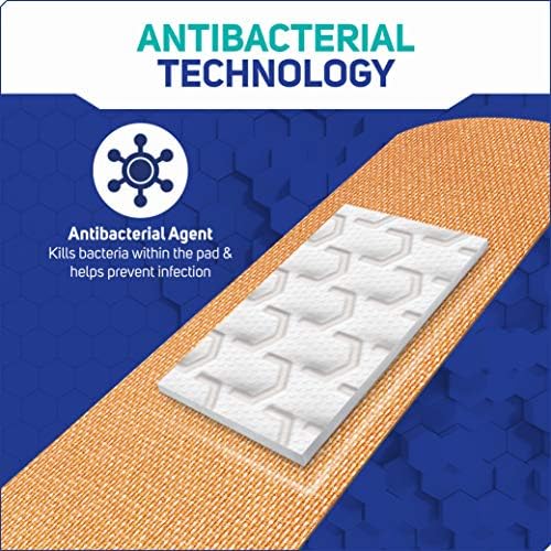Care Science Fabric Adhesive Bandages, 100 ct Assorted Sizes | Flexible + Breathable Protection Helps Prevent Infection for First Aid and Wound Care