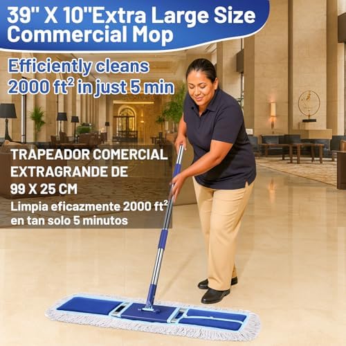 36" Commercial Dust Mop: Dust Broom for Hardwood Floors Cleaning