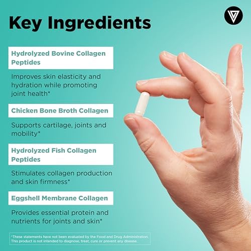 Vital Vitamins Multi Collagen Peptides Complex for Women & Men, 150 Pills