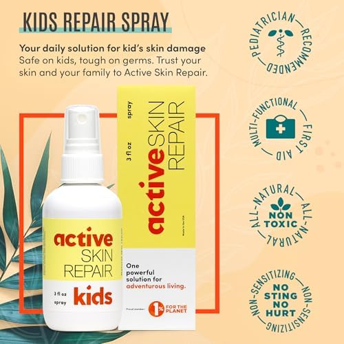 Active Skin Repair Kids First Aid Spray, Medical Grade Hypochlorous, 3 oz