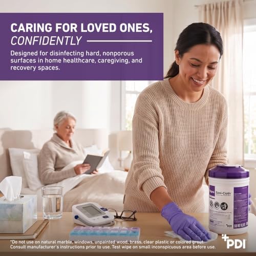 Professional Disposables Surface Disinfectant Super Sani-Cloth Wipes, 160Count