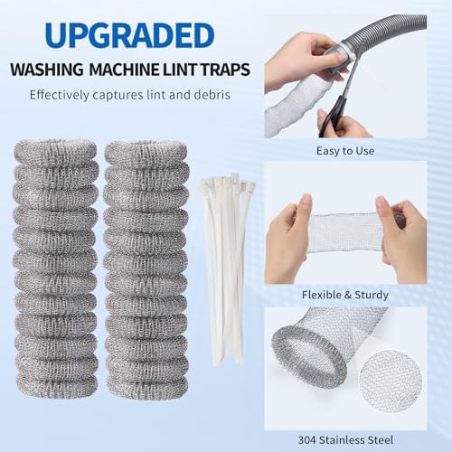SUNHE YHK Lint Traps for Washing Machine, 24 Pieces