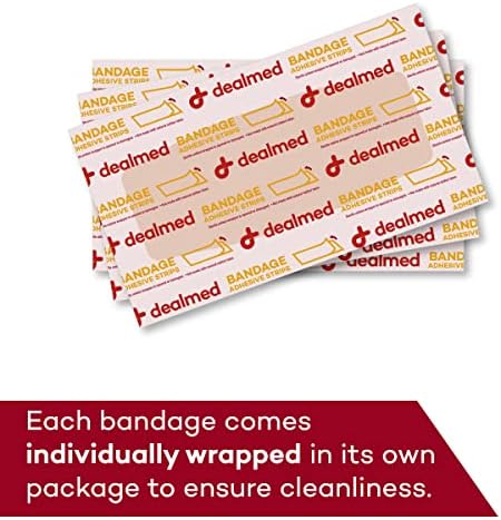 Dealmed Fabric Adhesive Bandages - Flexible Latex Free 2x4 in - 100 Count