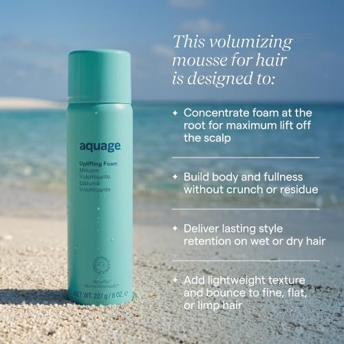 Aquage Uplifting Foam & Hair Mousse, Weightless Root Lifter, 10 oz