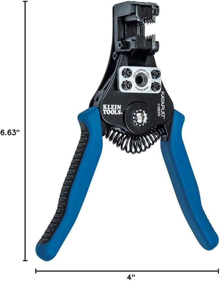 Klein Tools 11063W Wire Cutter/Stripper, Heavy Duty Automatic Tool for 8-20 AWG Solid and 10-22 AWG Stranded Electrical Wire