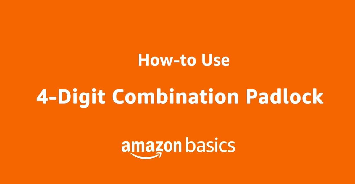 Amazon Basics 4-Digit Combination Lock, Black, 2-Pack