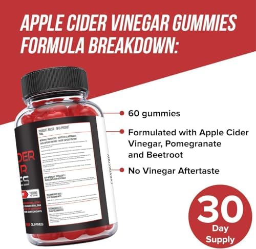 ORPHIC NUTRITION Apple Cider Vinegar Gummies 1000mg ACV (60 pcs)