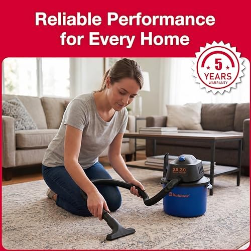 Koblenz WD-2L Wet Dry Vacuum Cleaner, Home Car Garage Workshop, 2.0 PHP