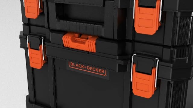 beyond by BLACK+DECKER BLACK+DECKER BDST60500APB Stackable Storage System - 3 Piece Set (Small, Deep Toolbox, and Rolling Tote)
