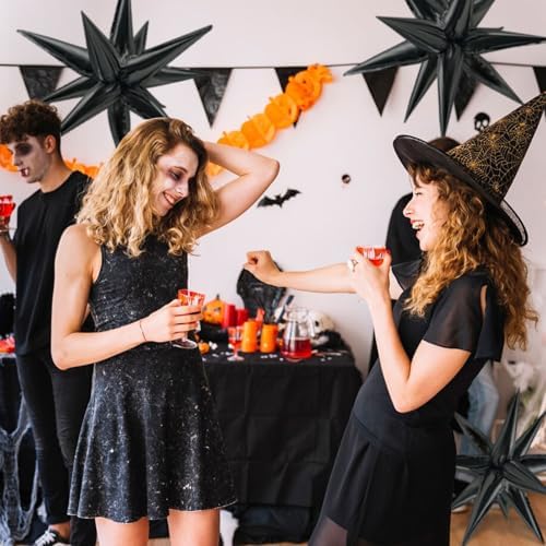 Star Balloons 60Pcs Black Balloons Foil Black Birthday Decorations