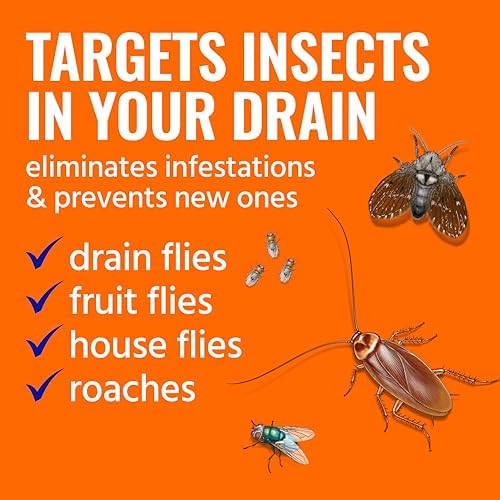 TERRO Drain Insect Killer, 1-Pack, Foam Treatment for Indoor Infestations