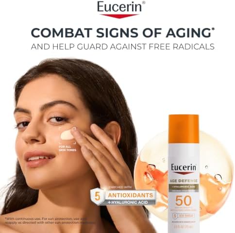 Eucerin Sun Age Defense Face Sunscreen Lotion SPF 50, 2.5 FL OZ