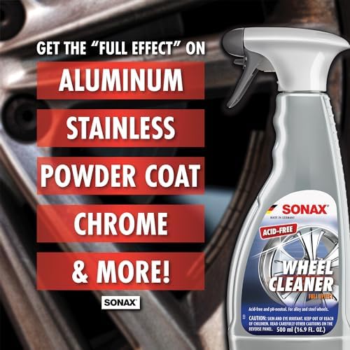 SONAX Wheel Cleaner Full Effect, Non-Acid Brake Dust Cleaner, 500 ml