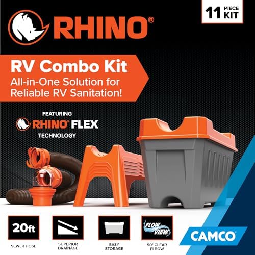 Camco Rhino Ultimate 20' RV Sewer Hose Combo Kit - Made in the USA