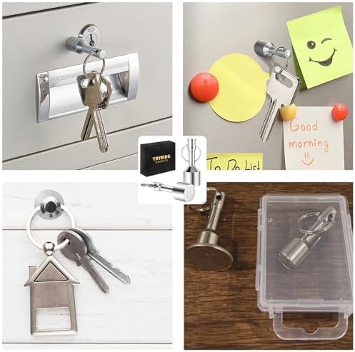 TRYMAG 4 PCS Magnet Key Chain Gold Testing Kit, Silver