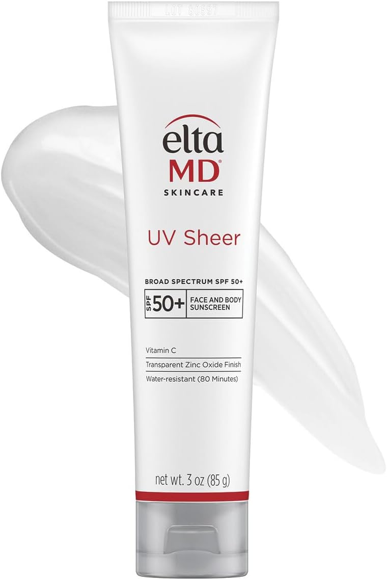 EltaMD UV Sheer Face and Body Sunscreen with Zinc Oxide, SPF 50+, 1.7 oz