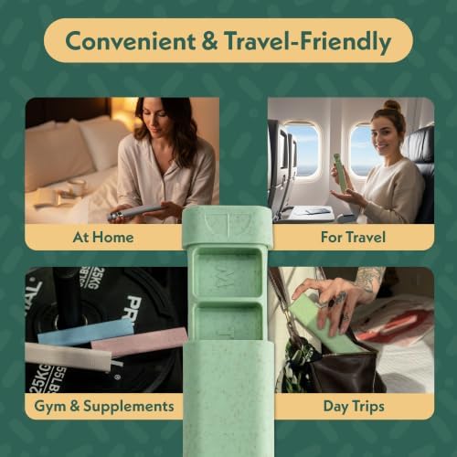 Pillar 7-Day Pill Case - Aesthetic Travel Pill Organizer - Weekly Pill Box