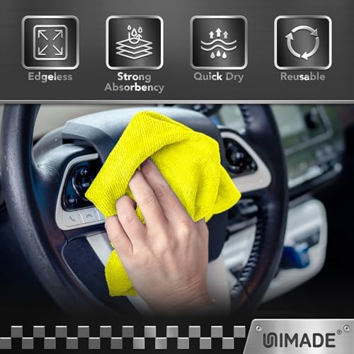 UNIMADE Microfiber Cleaning Cloth, 24 Pack Reusable Microfiber Towels
