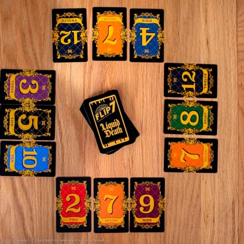 Flip 7: Liquid Death Edition, Featuring Cards