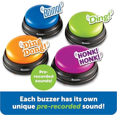Learning Resources Answer Buzzers, Set of 4