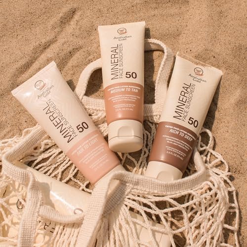 Australian Gold Tinted Mineral Face Sunscreen SPF 50 | Fair to Light Tint