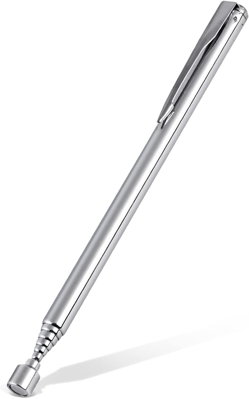 1 Piece 3.5LBs Telescoping Magnetic Pickup Tool, with Pen Clip Design, Magnet Stick Rod Extendable 5.1" to 25.4" for Men, Birthday, Father's Day, Christmas Gift