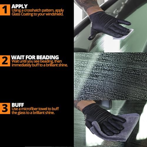 CERAKOTE® Ceramic Glass Coat Protectant, Rain Repellent for Cars, 4 Wipes