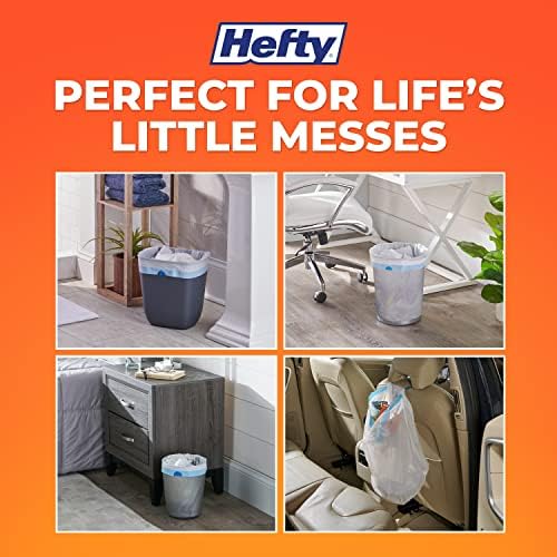Hefty 4 Gallon Small Trash Bags, White, Fabuloso Watermelon Scent, 52ct