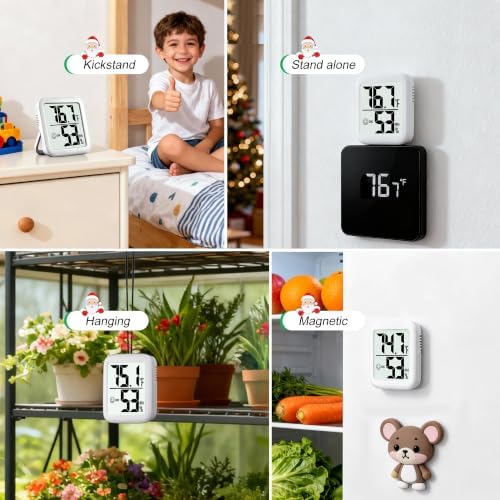 Antonki 2 Pack Room Thermometer Indoor Hygrometer