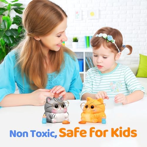 Cat Squishy Toys, Soft TPR Sensory Fidget Squeeze Toy