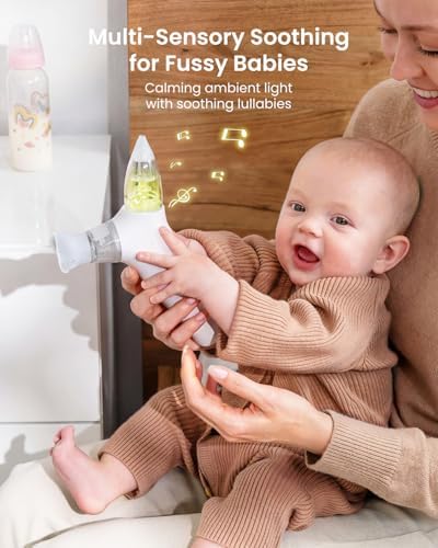 GROWNSY SniffEase 3-in-1 Baby Nasal Aspirator – Spray, Suction & Mist, Grey