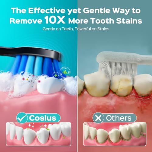 COSLUS C30 Electric Toothbrush for Adults, Effective Yet Gentle Ultra-Clean