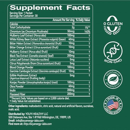 OxyEnergy LIPO Slash 16-in-1 Natural Weight Loss Supplement, 30 Packets