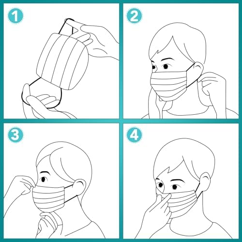 ZTANPS 50PCS Disposable Face Masks, Black Masks, 3 Layer Protection Black Disposable Face Masks
