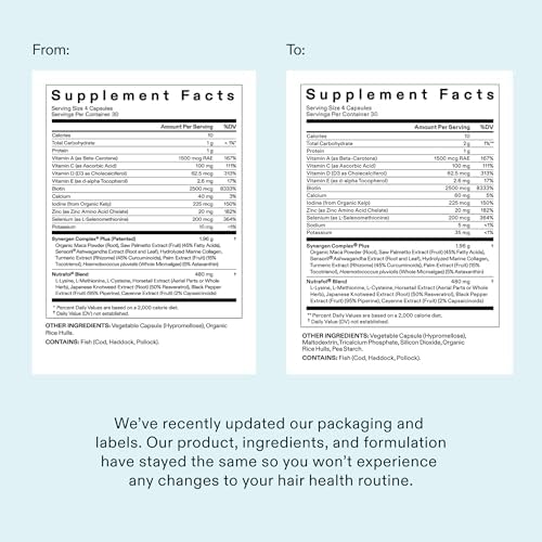 Nutrafol Women's Balance Hair Growth Supplements, Age 45+, 1-Month Bottle