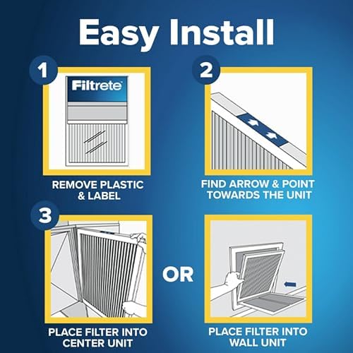 Filtrete 16x25x1 Air Filter MERV 5, 6-Pack AC Furnace HVAC, MPR 300 Basic Dust Defense, Pleated Electrostatic, Removes Lint