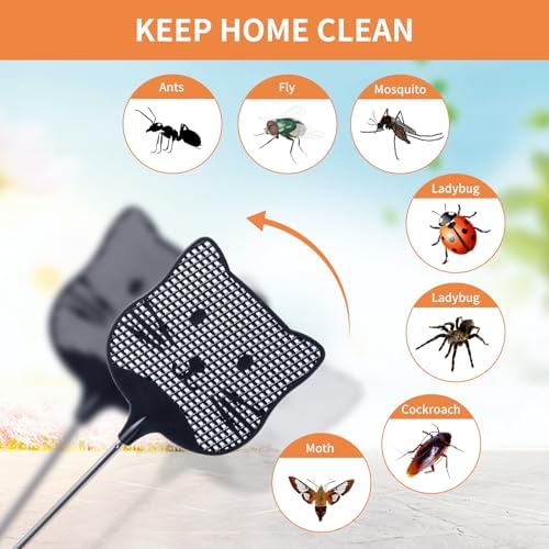 2pcs Extendable Fly Swatter, 25 inch Handle Indoors Flyswatters