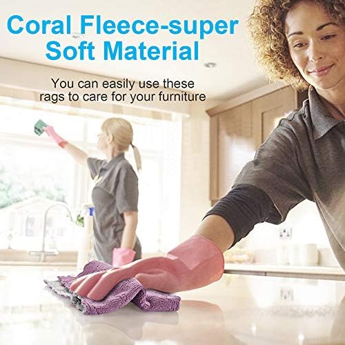 OstWony 12PCS Kitchen Towels Dish Cloths, Reusable Cleaning Rags 10x6in