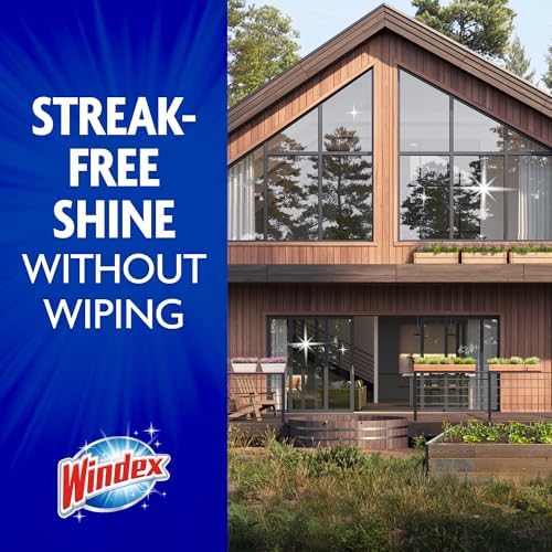 Windex Outdoor Glass & Window Cleaner for All Garden Hoses, 32 oz (2-Pack)