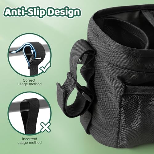 Stroller Organizer with Cup Holder, Non-Slip Stroller Caddy Baby Essentials