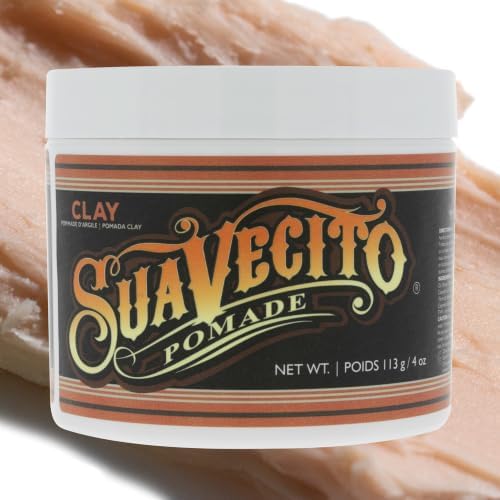 Suavecito Pomade Firme Clay for Men - Strong Hold, Low Shine Matte Finish - Professional Hair Styling Clay for Added Volume and Definition - 4 oz