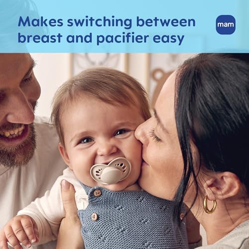 MAM Original Baby Pacifier 6-16 Mths, Skin Soft Silicone Nipple, 4 Pack
