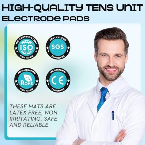 22 Pack Tens Unit Electrode Pads Compatible with Auvon TENS 7000 Stimulator
