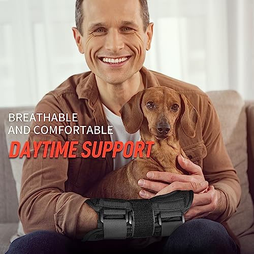 FEATOL Carpal Tunnel Wrist Brace Night Support, Adjustable Right Hand Brace