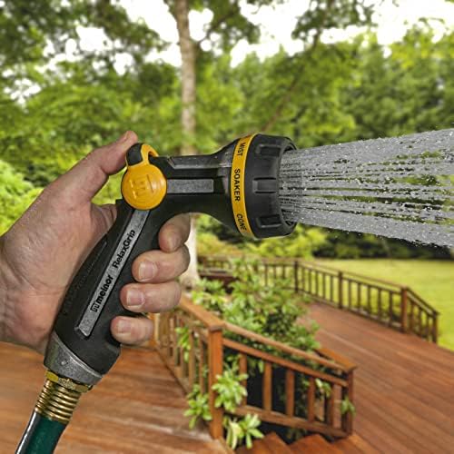 Melnor RelaxGrip Metal 8-Pattern Hose Nozzle: Thumb Operation