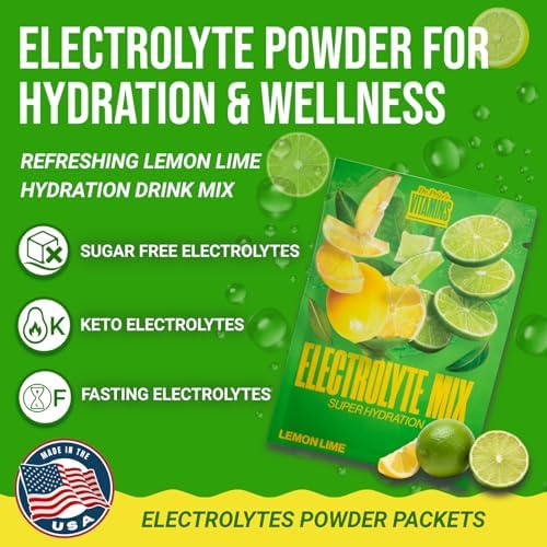 Dr. Price's Vitamins Electrolytes Powder Packets, Lemon Lime, 30 Pack