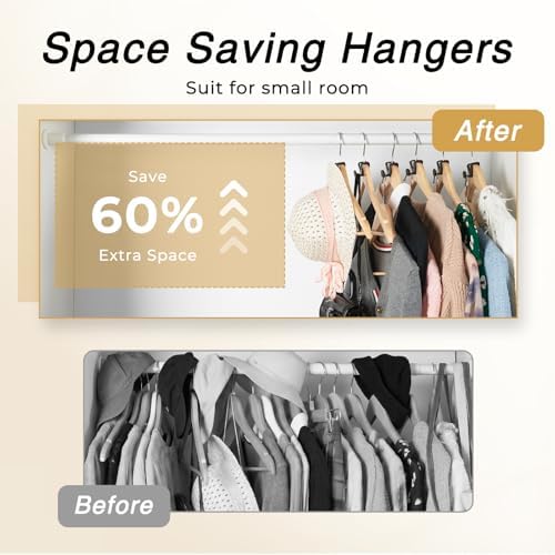 HOUSE DAY Space Saving Hanger Hooks 60 Pack, Clothes Hanger Connector Hooks