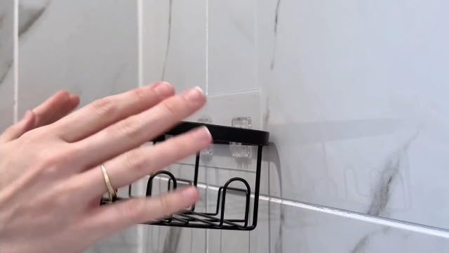 YASONIC Shower Caddy Adhesive, Rustproof Shower Organizer, Wall Shower Rack