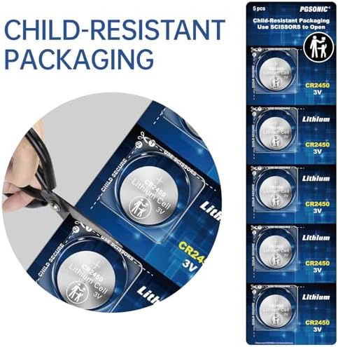 PGSONIC 20 Pack CR2450 3V Lithium Coin Battery