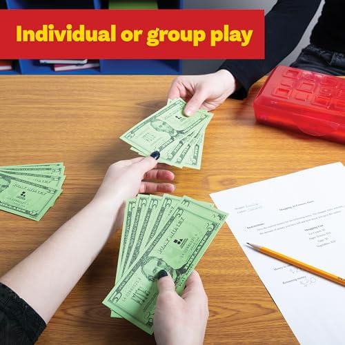 Learning Advantage Five Dollar Play Bills, Set of 100 Paper Bills